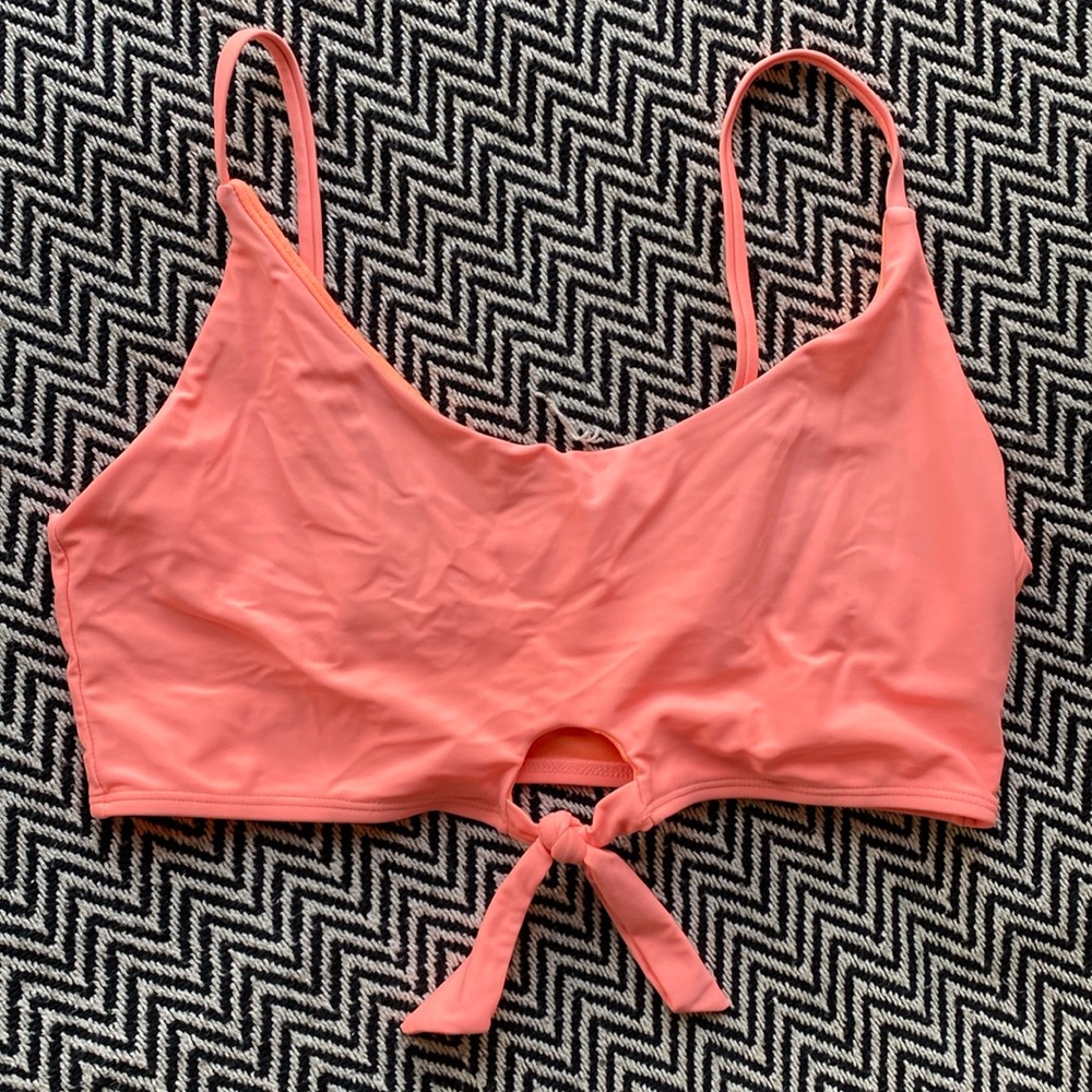 Neon orange bikini top